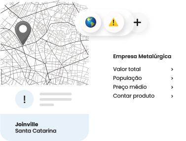 Mapa de geolocalização no Business Intelligence Movtech Stats